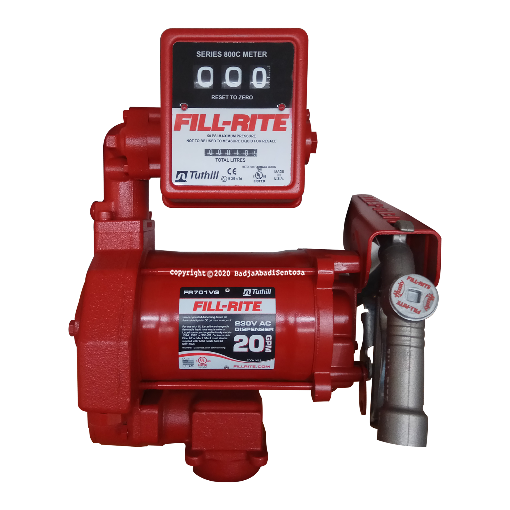 Fill Rite - Pompa Seri FR 701 Dengan 806 Meter